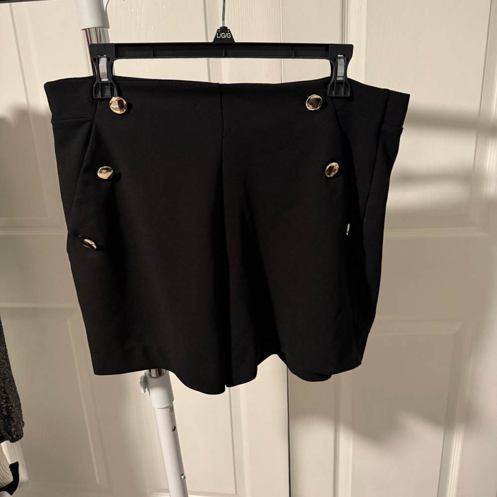 one 5 one Black High Waist Shorts with Nautical Accents